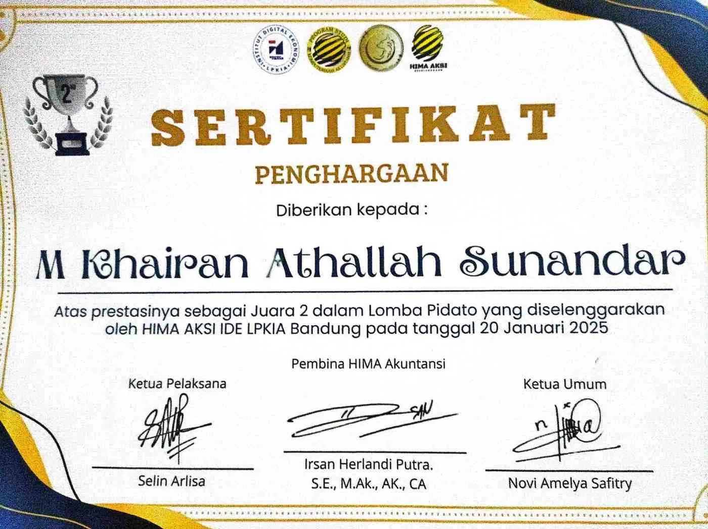 Certificate
