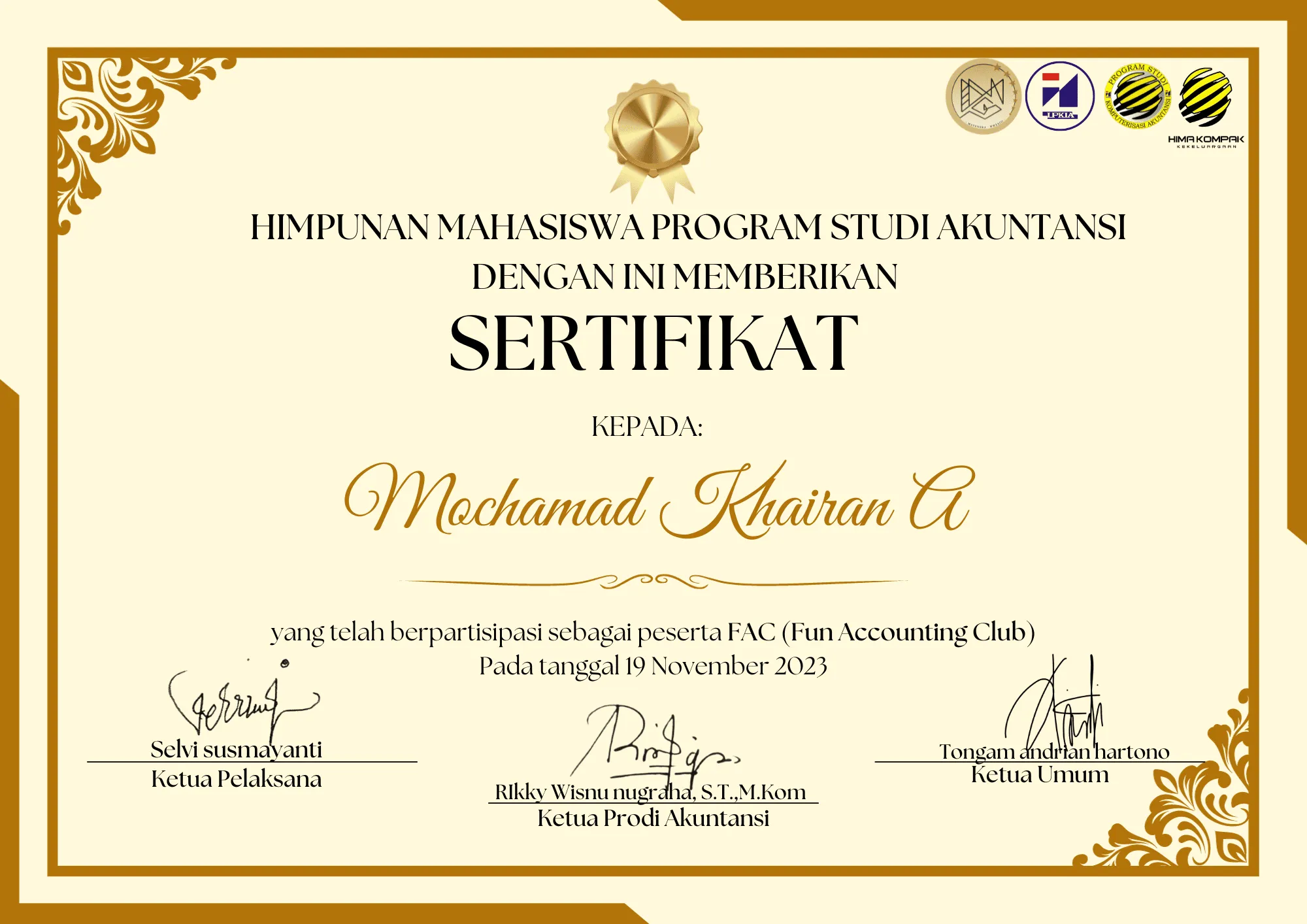 Certificate
